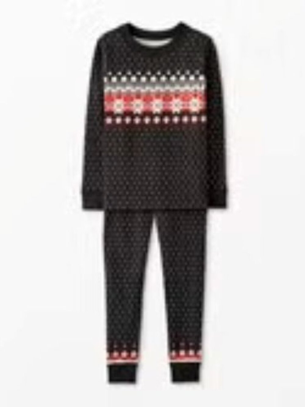 Hanna Andersson NWT Black Fairisle Pajamas, Size 2